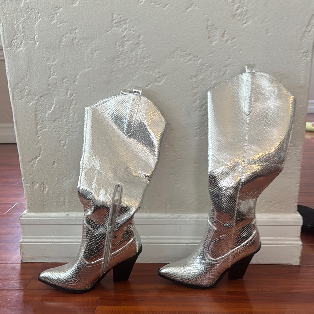 Silver Women's Cowboy Boots